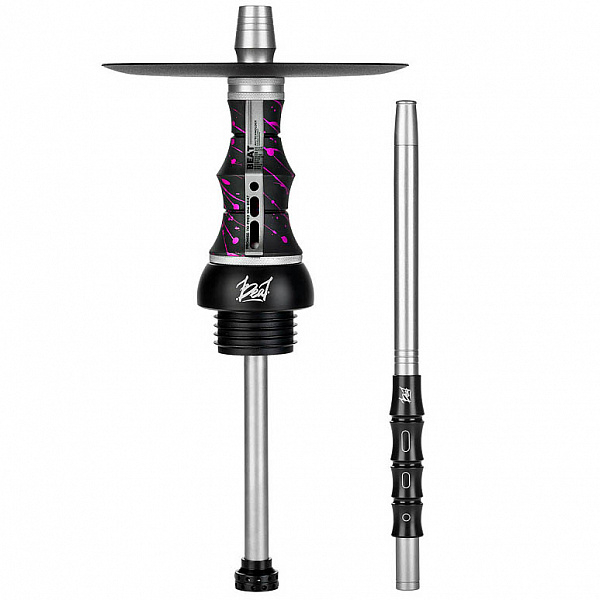 Кальян Alpha Hookah Beat Splash Grumpy прозрачная колба (Черный,Розовый, 40 см) в Уфе