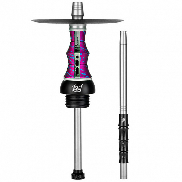 Кальян Alpha Hookah Beat Splash Sleepy прозрачная колба (Розовый,Синий, 40 см) в Уфе