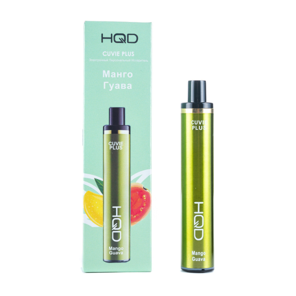 Одноразовая электронная сигарета HQD Cuvie Plus Mango Guava (Манго Гуава) 1200 затяжек в Уфе