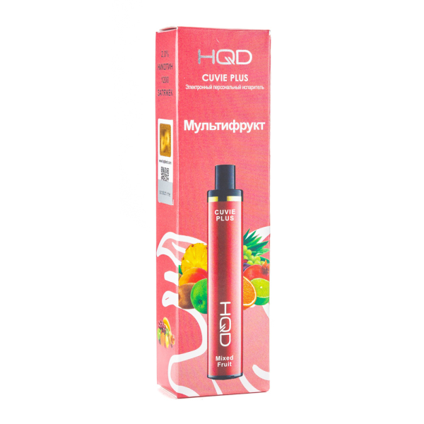 Одноразовая электронная сигарета HQD Cuvie Plus Mix Fruit (Мультифрукт) 1200 затяжек в Уфе