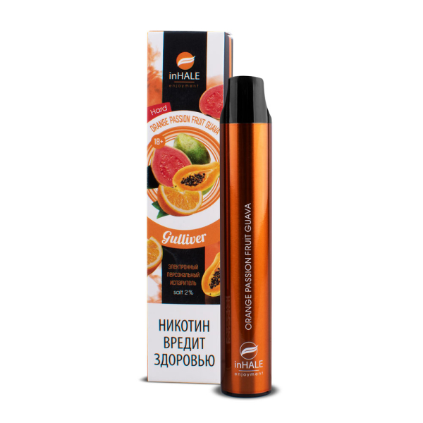 inHale Guliver Hard Orange Passion Fruit Guava (Апельсин Маракуйя Гуава) 1500 затяжек в Уфе