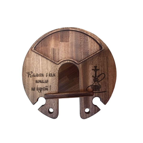 ХукаСтол Фрейм (Кальян с прохожими не курят) (Коричневый, Бук) для кальяна в Уфе