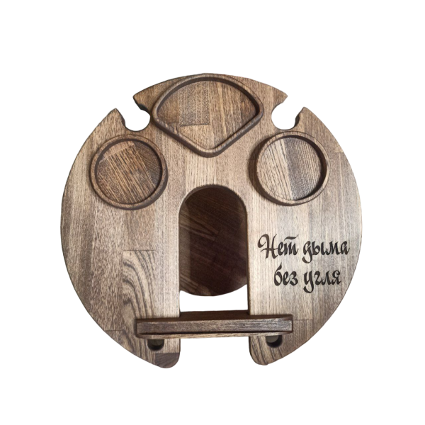 ХукаСтол Фрейм (Нет дыма без угля) (Коричневый, Бук) для кальяна в Уфе