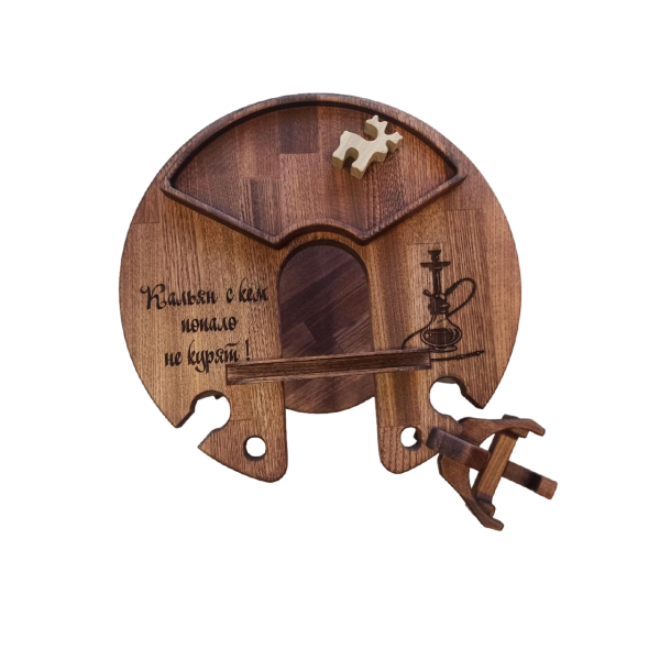 ХукаСтол Люкс (Кальян с прохожими не курят) (Коричневый, Бук) для кальяна в Уфе