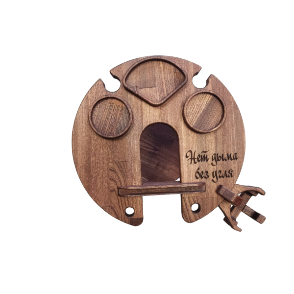 ХукаСтол Люкс (Нет дыма без угля) (Коричневый, Бук) для кальяна в Уфе