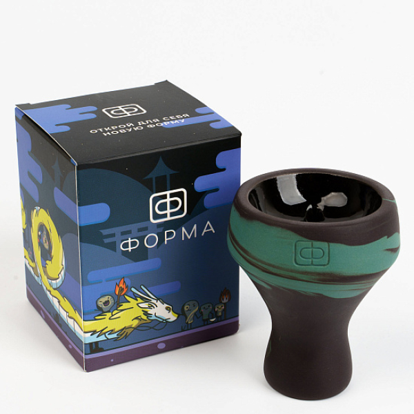 Чаша Форма Турка Черная Глазурь (Изумруд) в Уфе