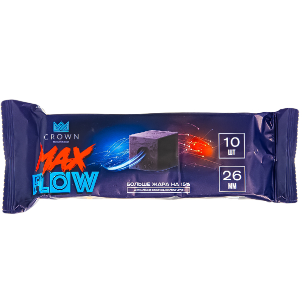 Уголь Crown Maxflow Кокосовый 10 Шт (26 Мм) в Уфе
