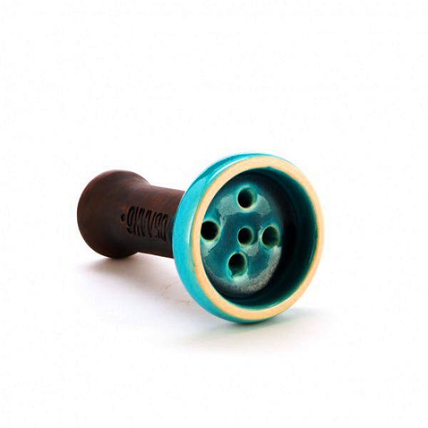 Чаша Облако Black Glaze Голубая Кракле для кальяна в Уфе