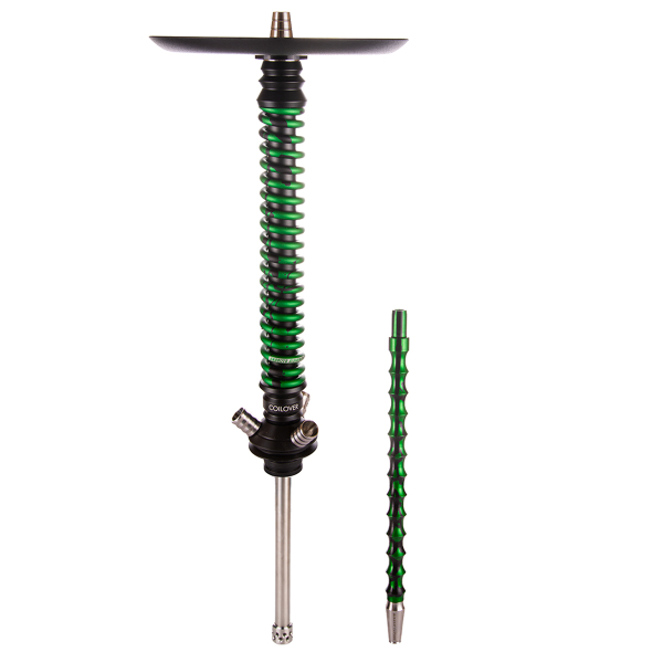 Кальян Mamay Customs Coilover Большой  Черный Зелёный Сплеш в Уфе