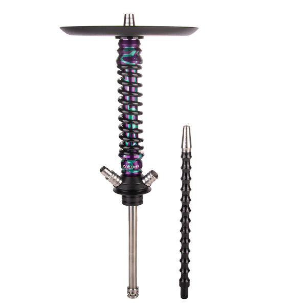 Кальян Mamay Customs Coilover Mini  Фиолетово Бирюзовый Сплеш Чёрный в Уфе