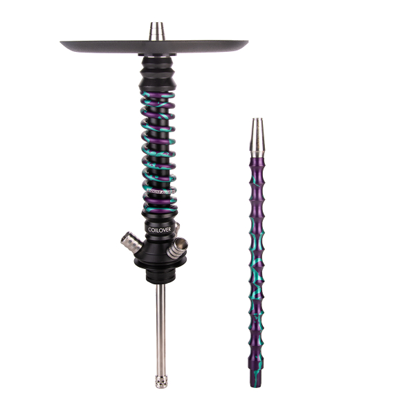 Кальян Mamay Customs Coilover Mini  Чёрный Фиолетовый/бирюзовый Сплеш в Уфе