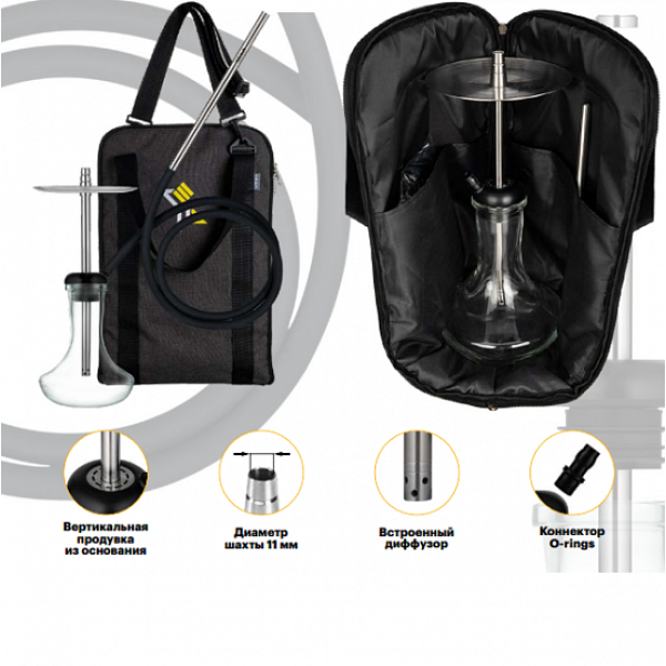 Кальян Y.K.A.P. KILLER MINI Чёрный (54 см) в Уфе